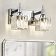 preview thumbnail 180 of 182, 2/3/4-Light Modern Bathroom Crystal Vanity Light Wall Sconces 11.8 - Chrome