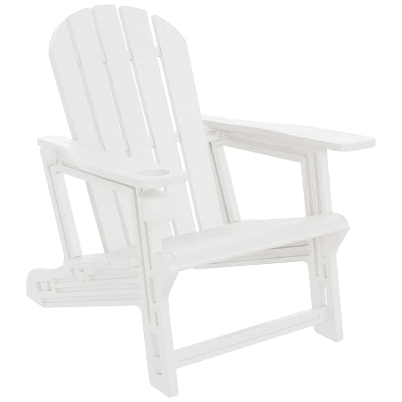 Polytrends Coastline Outdoor Poly 3-Piece Set Adirondack Chair with Ottoman and Side Table