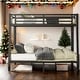 preview thumbnail 2 of 9, Sturdy Full XL Over Queen Bunk Bed with Under-Bed Storage and Safety Features