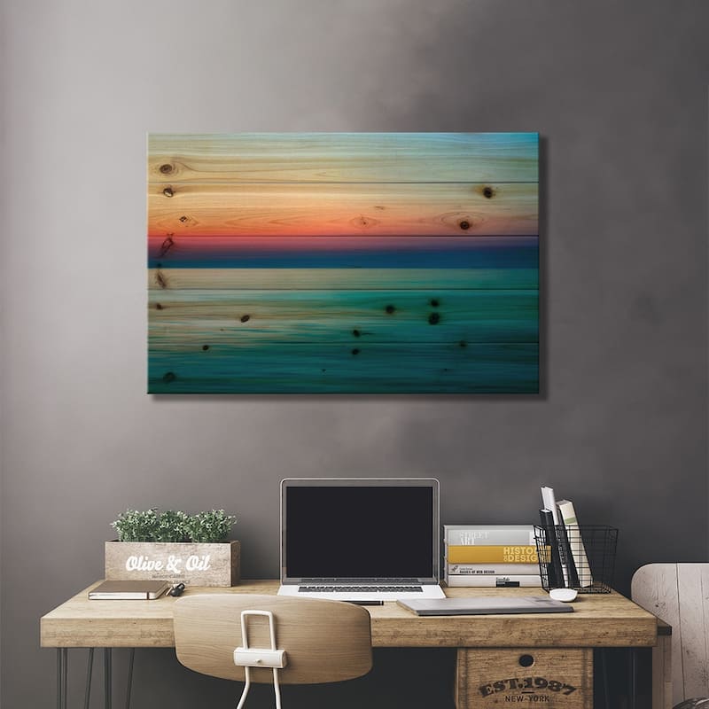 Quiet Waters I Print On Wood by John Rehner - Multi-Color