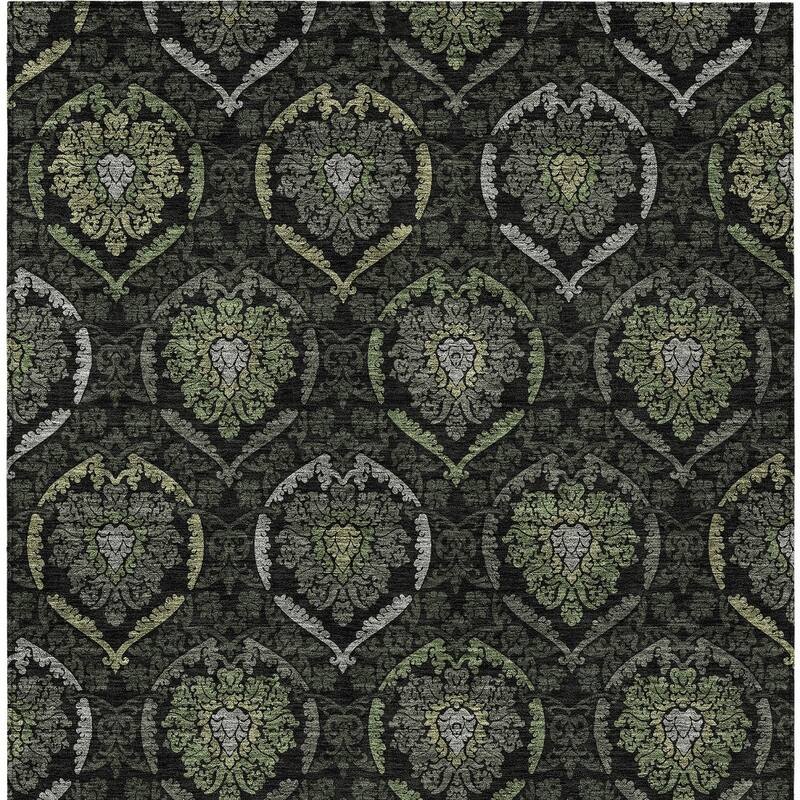 HomeRoots Medallion Transitional Rectangle Outdoor Rug