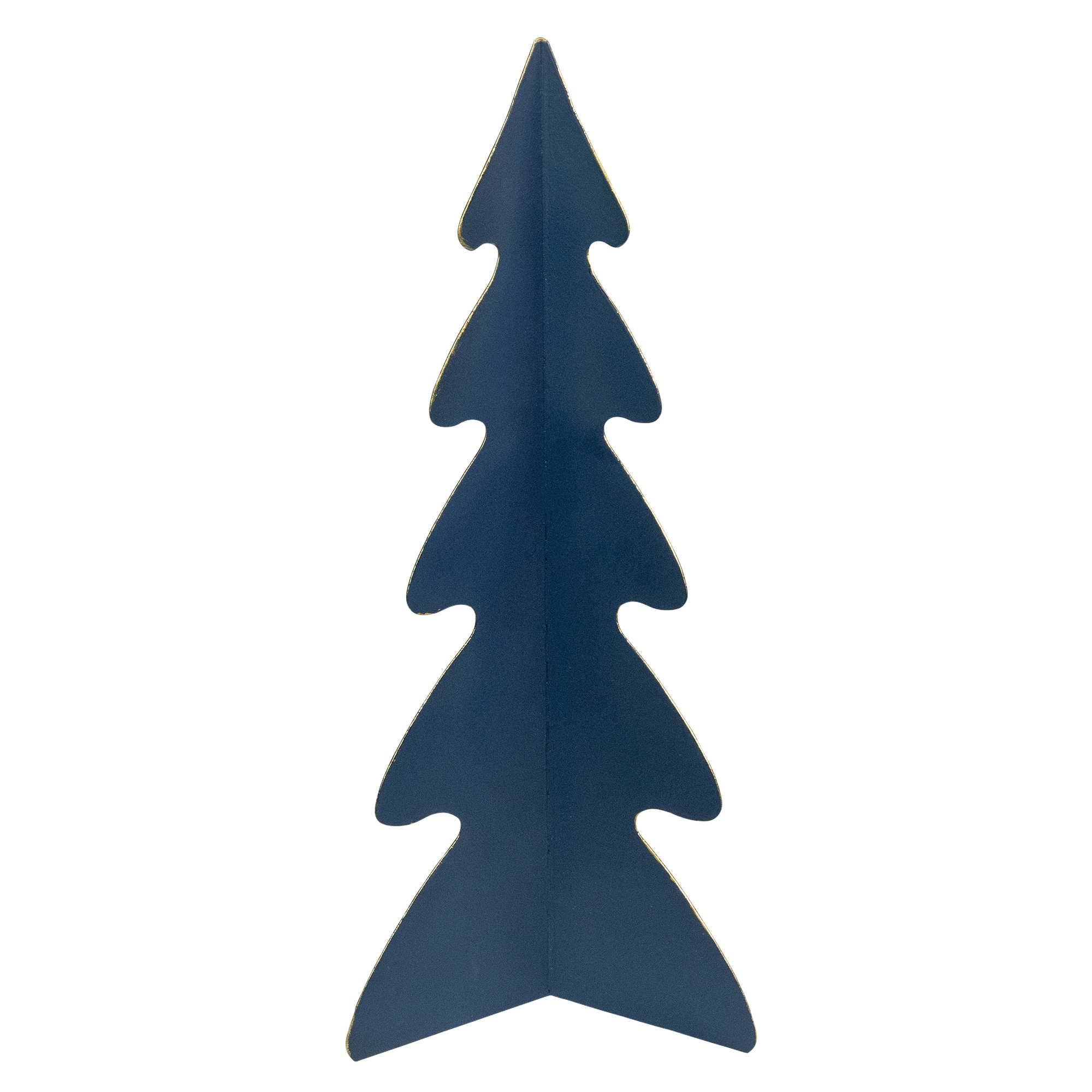 15" Blue Triangular Christmas Tree with a Curved Design Tabletop Decor