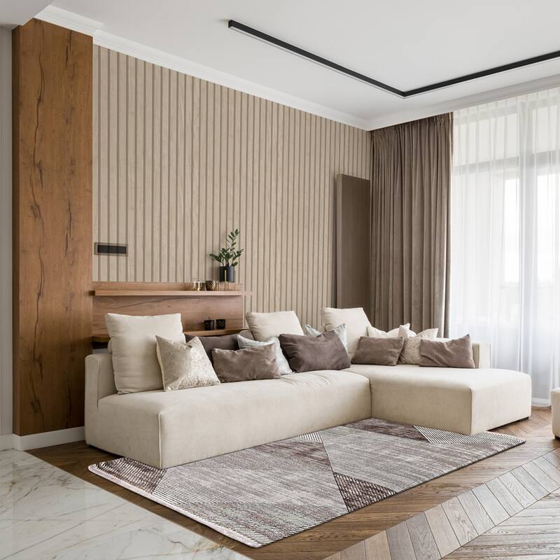 Belgravia Decor Panacea Beige Wood Wallpaper