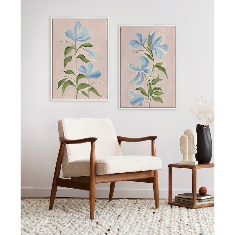 Sylvie Beaded Elegant Spring II and III Canvas Set by Nikita Jariwala