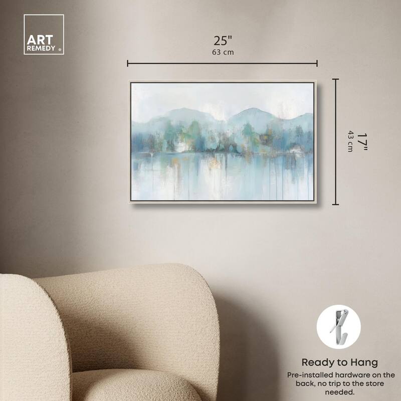 Mirrored Aqua Dream II Canvas by Art Remedy