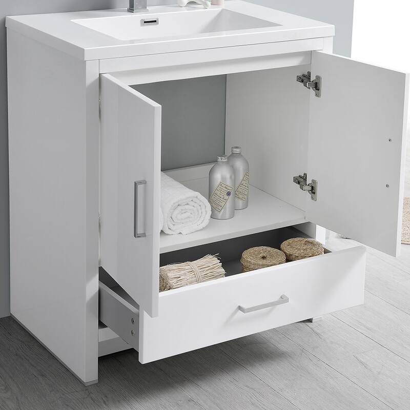 Fresca Senza 30" Free Standing Single Basin Vanity Set with MDF