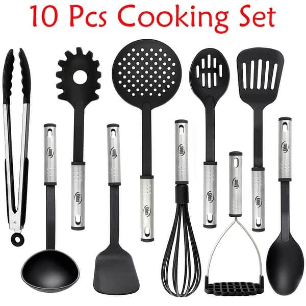 Shop Kitchen Utensil Set Nylon Stainless Steel Cooking Baking Supplies Non Stick And Heat Resistant Cookware Set 3 Sizes On Sale Overstock 26268618