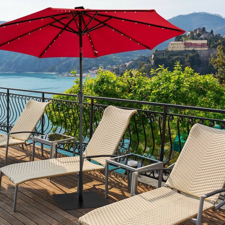 40 lbs Square Umbrella Base Stand with for Backyard Patio - 25'' x 25'' x15'' (L x W x H)
