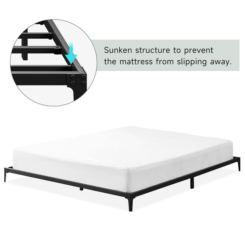 Metal Bed Frame, Low Platform Bed Frames