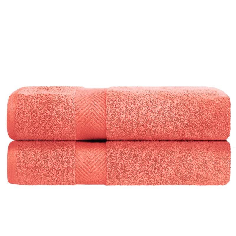 Superior Absorbent Zero Twist Cotton Bath Towel (Set of 2)