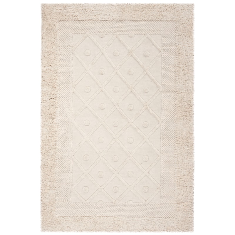 SAFAVIEH Hand-knotted Kenya Treasa Southwestern Tribal Wool Rug - 2' x 3' - Ivory