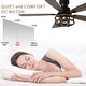 preview thumbnail 11 of 12, Bella Depot 52" Black Industrial Flush Mount Ceiling Fan with Light and Remote 6-speed Reversible DC Motor Low Profile Fan