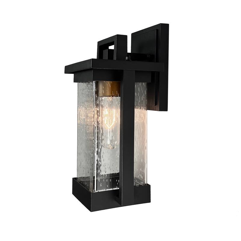 Artcraft Port Charlotte - Outdoor Wall Light - 12.44"H - Matte Black - Matte Black