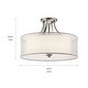 preview thumbnail 4 of 2, Kichler Lighting Lacey Collection 4-light Antique Pewter Semi-Flush Mount