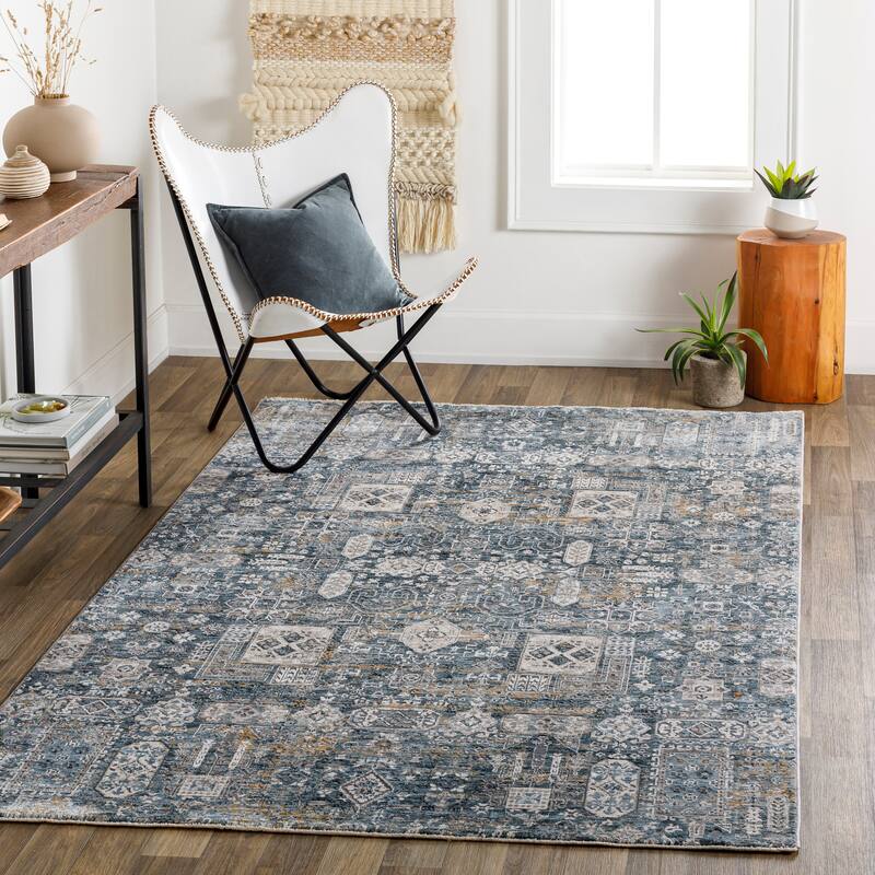 Artistic Weavers Entrancement Traditional Area Rug - 5' x 7' 5" - Charcoal