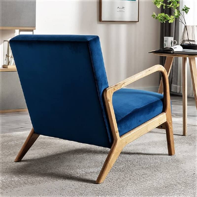 Kreindy 25-inch Wide Mid-century Modern Velvet Cushion Armchair