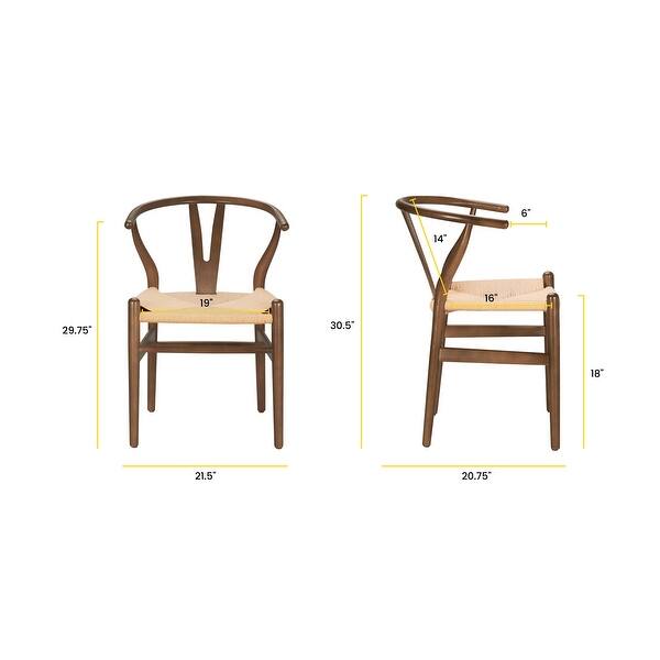 dimension image slide 0 of 4, Poly and Bark Weave Chairs (Set of 2)