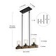 preview thumbnail 18 of 17, Modern Farmhouse Rustic Wood Chandelier Glass Island Lights for Dining Room