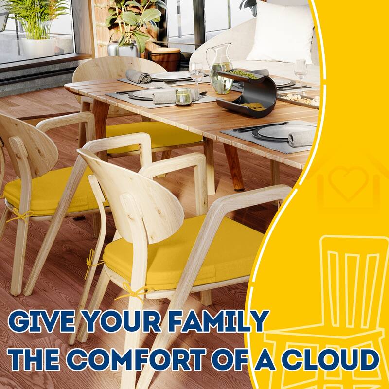 AAAAAcessories 17 in. X 16 in.Indoor Strap Non-slip Chair Cushion for Multi-scenario Setups (2 Pack) - N/A