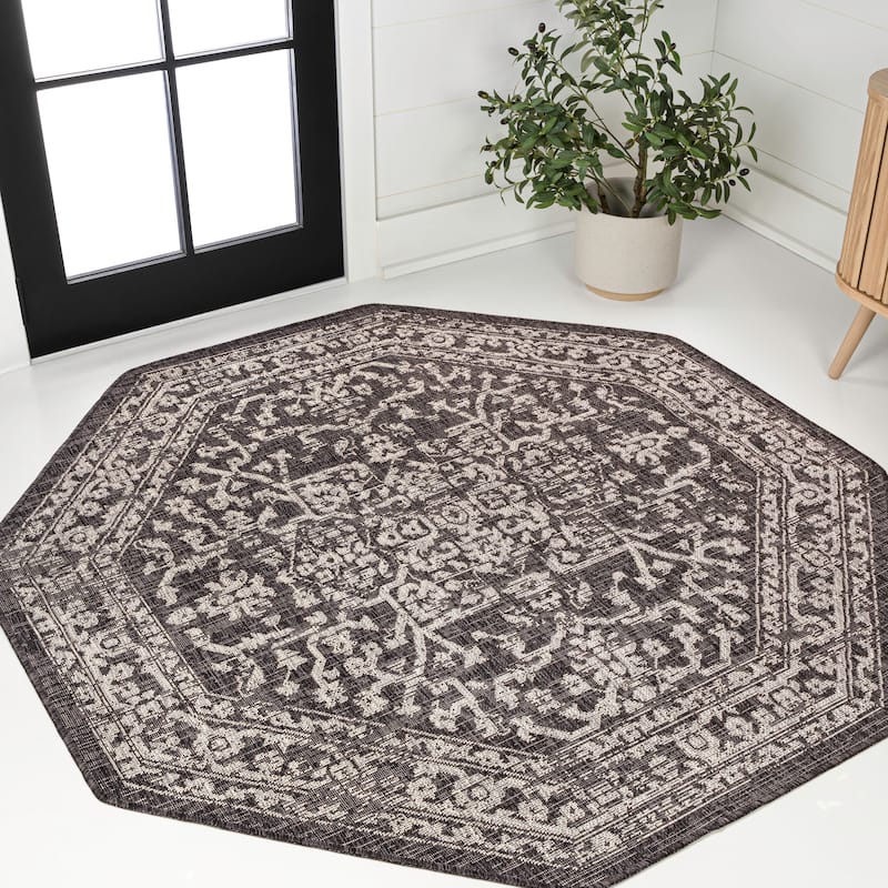 JONATHAN Y Medallion Textured Weave Indoor/Outdoor Area Rug