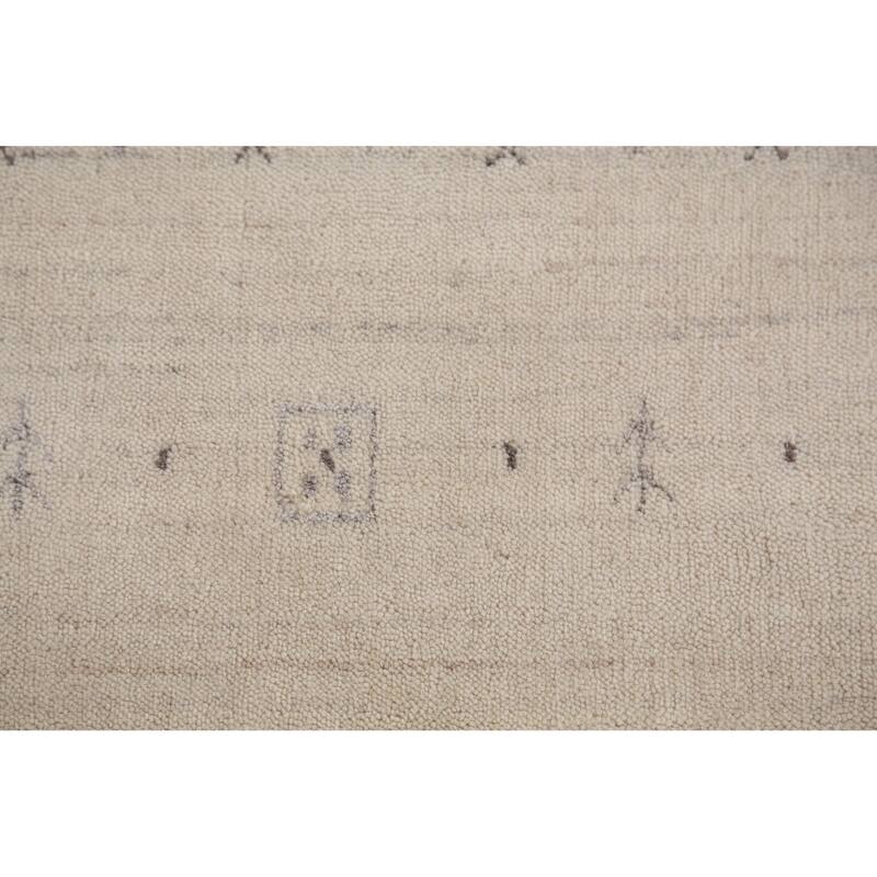 Hand Knotted Oriental 100% Wool Carpet Tribal Tribal Beige & Ivories Gabbeh Area Rug - 5' 3'' X 3' 0''