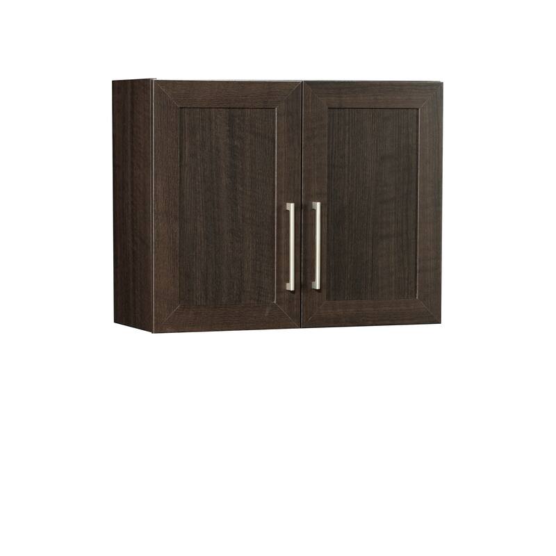 Engineered Wood Contemporary Wall Cabinet, Brown - 29.37" W × 12.21" D × 23.31" H