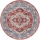 preview thumbnail 5 of 9, SAFAVIEH Luna Parwin Oriental Medallion Rug 6'7" Round - Beige/Blue Rust - Round
