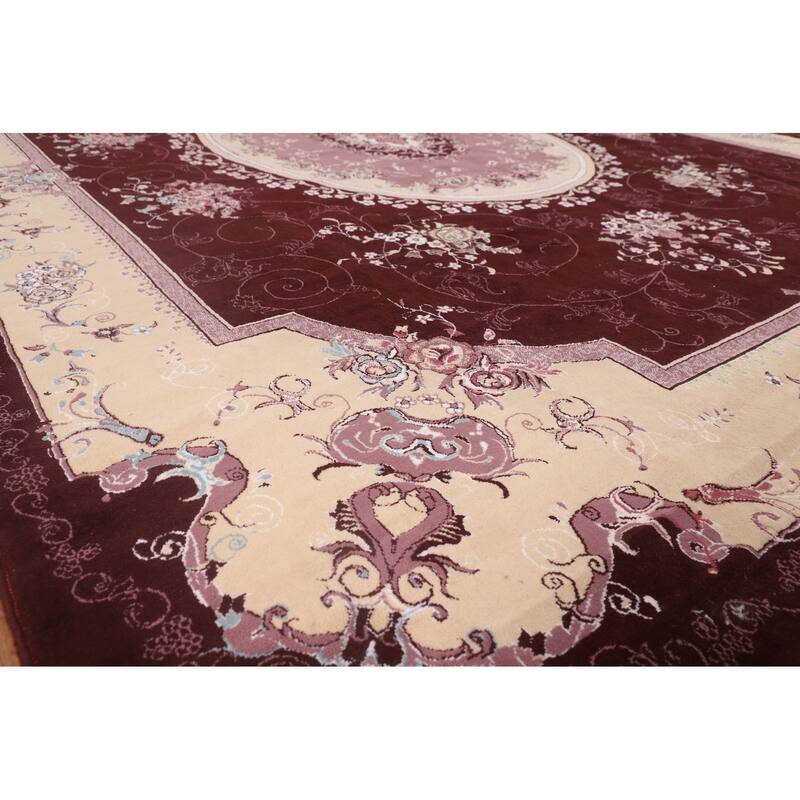 Victorian Style Tabriz Turkish Area Rug Machine Made Carpet - 9'8" x 12'11"