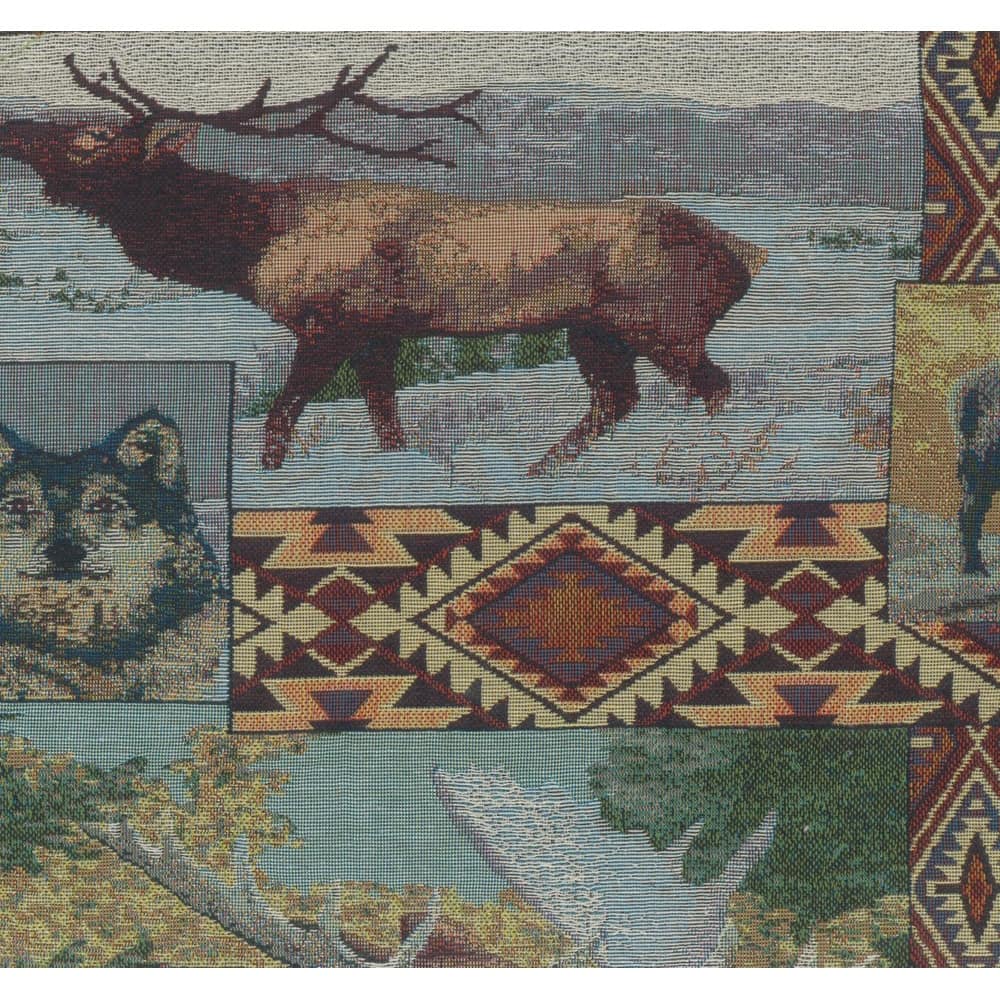 Bali 18-inch Footstool with Tapestry Cushion