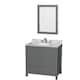 Option Dark Gray / White Carrara Marble Top / Brushed