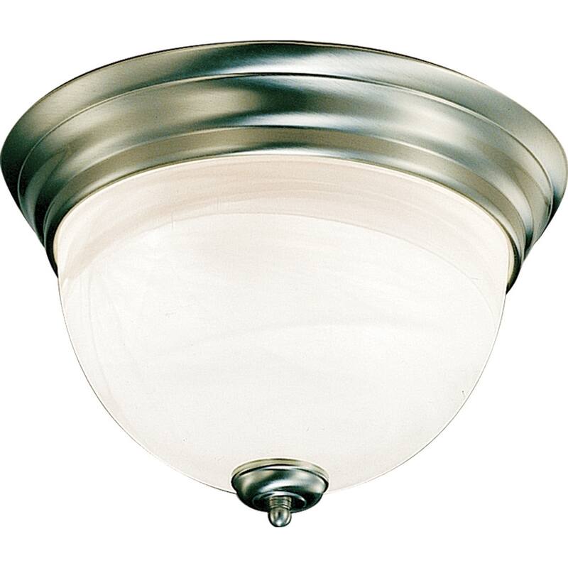 Volume Lighting Troy 3 Light 15" Wide Flush Mount Bowl Ceiling Fixture - Brushed Nickel