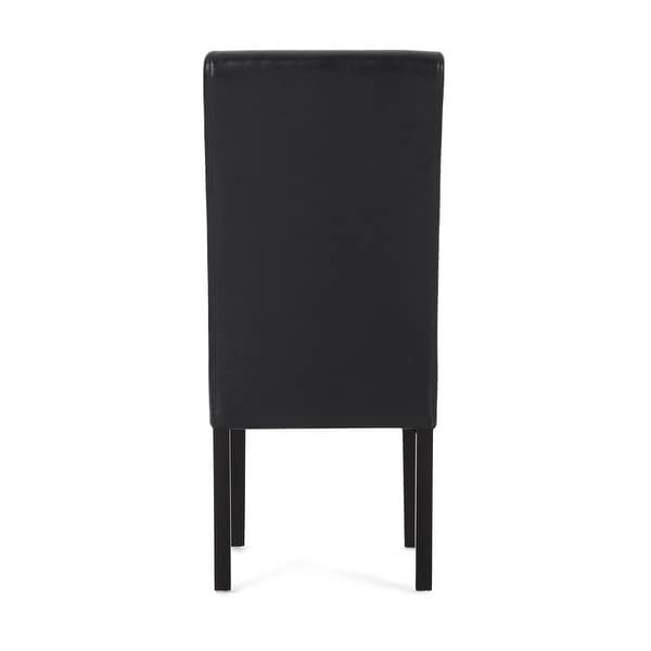 T stitch store leather dining chairs