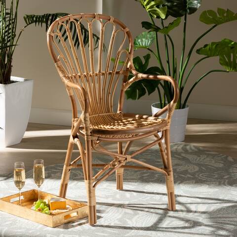 Sheraton Modern Natural Finished Rattan Dining Chair