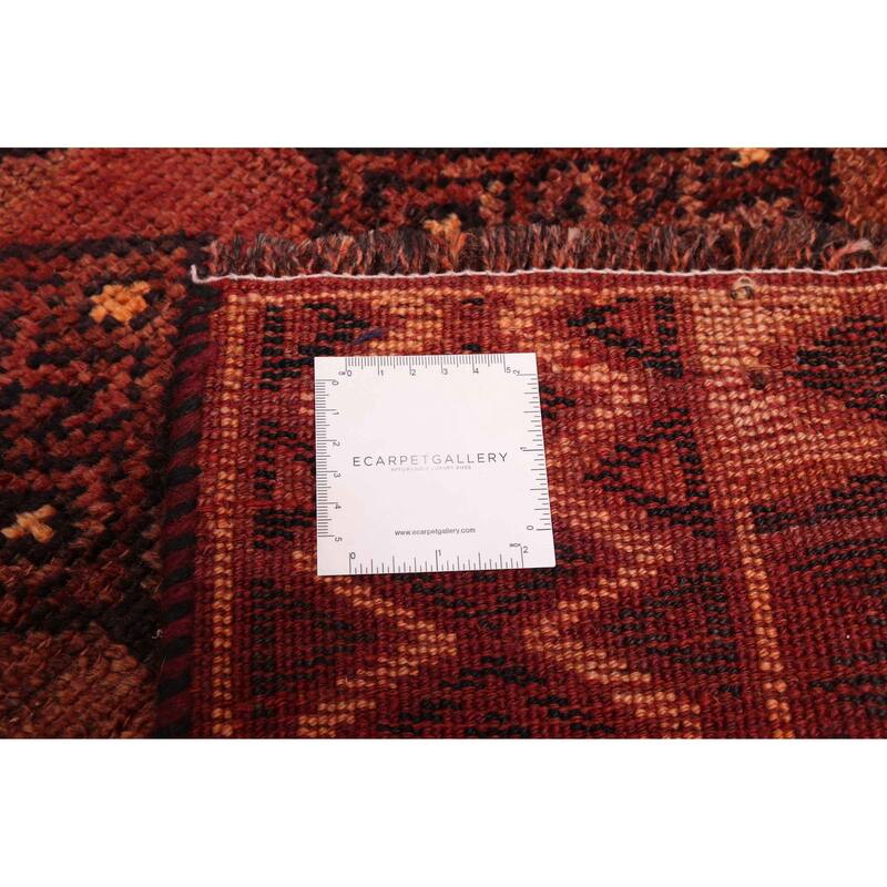 ECARPETGALLERY Hand-knotted Melis Dark Red Wool Rug - 4'5 x 7'10