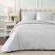 preview thumbnail 62 of 84, Superior 1200 Thread Count Egyptian Cotton Solid or Embroidered Duvet Cover Set Platinum - California King