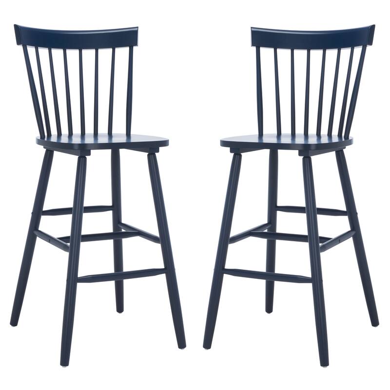 SAFAVIEH Belva 30-inch Spindle Farmhouse Bar Stool (Set of 2) - 20" W x 21" D x 44" H - 20"W x 21"D x 44"H