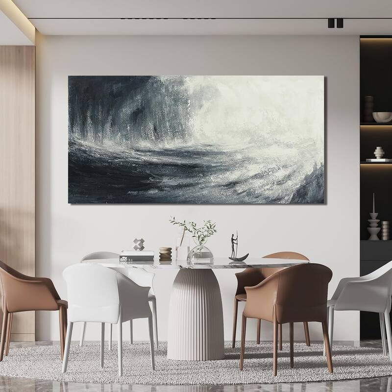 Abstract Art Work Black and White Wall Art Decor