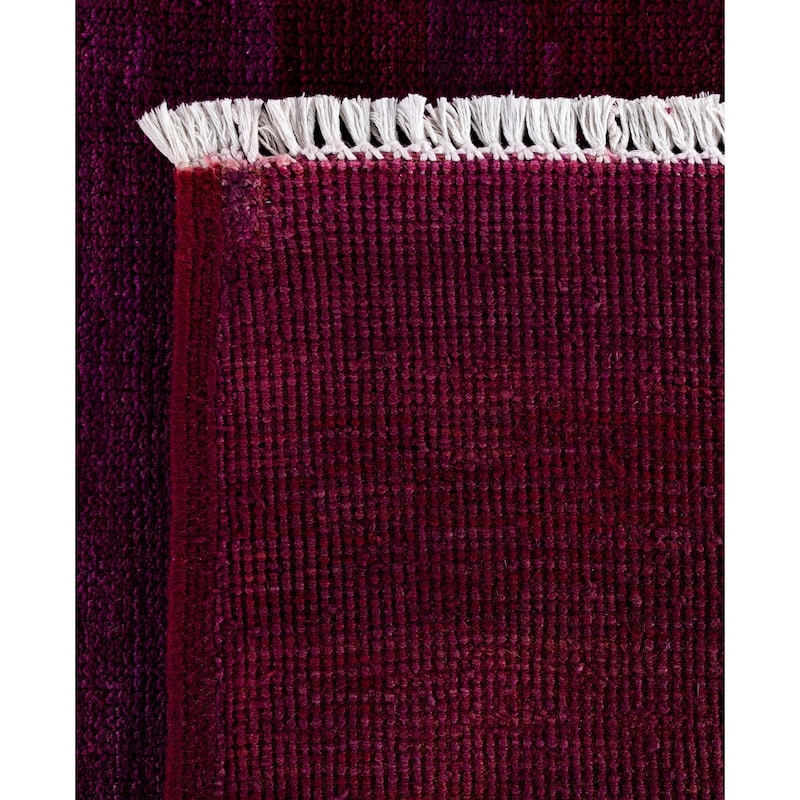 Overdyed One-of-a-Kind Hand-Knotted Area Rug - Purple - 9' 10" x 13' 10"