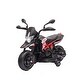 preview thumbnail 5 of 5, 6V Kids Electric Motorcycle - Red Licensed Aprilia Ride On Toy with Sounds, Music, and Training Wheels.
