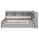 preview thumbnail 14 of 24, Modern Bed Frames with L-shaped Bookcases and Drawers