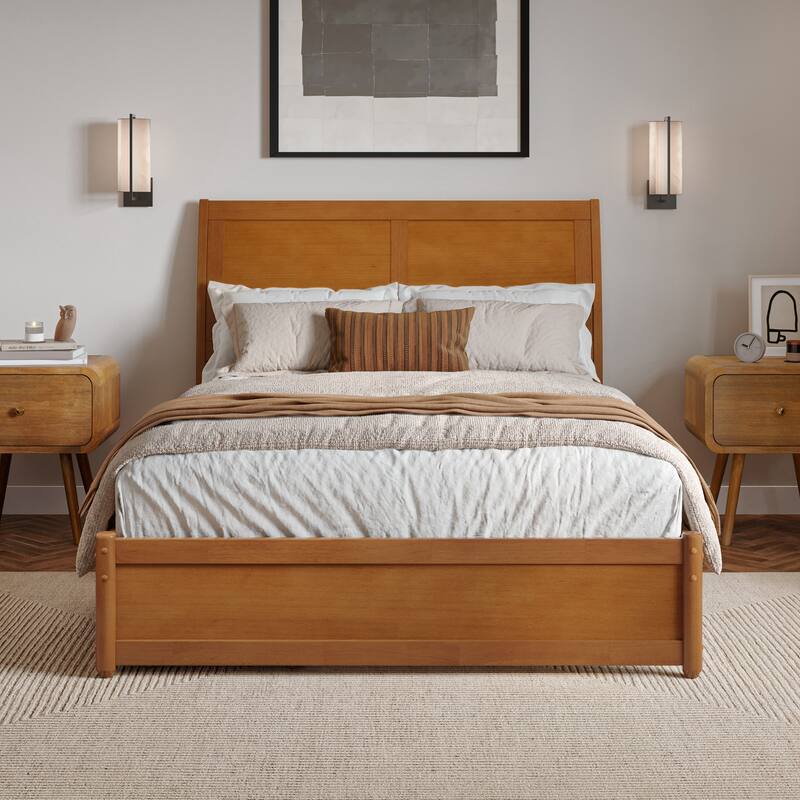Andorra Platform Bed with Panel Footboard and Storage Drawers
