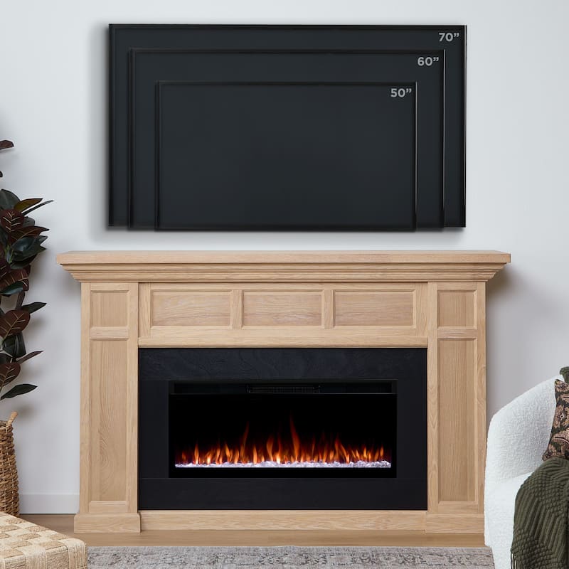 Alcott 75" Smart Landscape Electric Fireplace by Real Flame