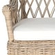 SAFAVIEH Rural Woven Dining Maluku Kubu Soft Grey Rattan Arm Chair - 28 ...