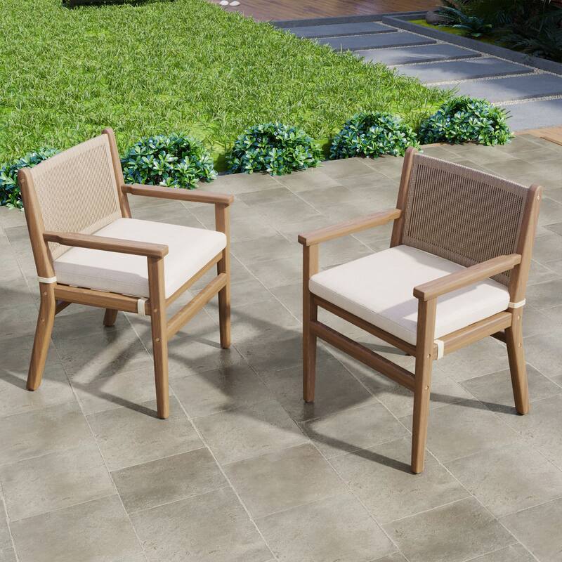 Christopher Knight Home Refined Patio Dining Chair Set of 2 - Light Brown