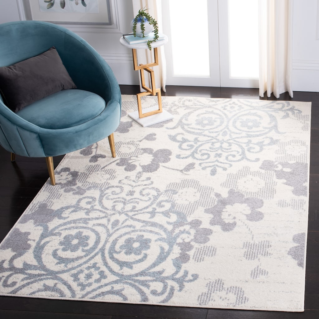 SAFAVIEH, Adirondack Rena Damask Floral Distressed Rug - 9' x 12'