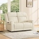 preview thumbnail 68 of 85, Leo Power Wall Hugger Reclining Sofa with Multi-Function Console 2 Pieces - Cream