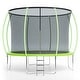 preview thumbnail 10 of 16, 12FT Trampoline, Recreational Trampolines with Enclosure Net and Ladder Green