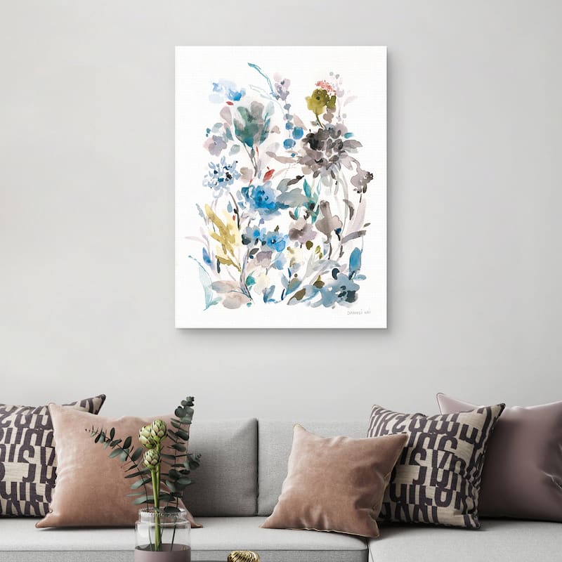 Breezy Florals II Colorful by Danhui Nai Canvas Art Print