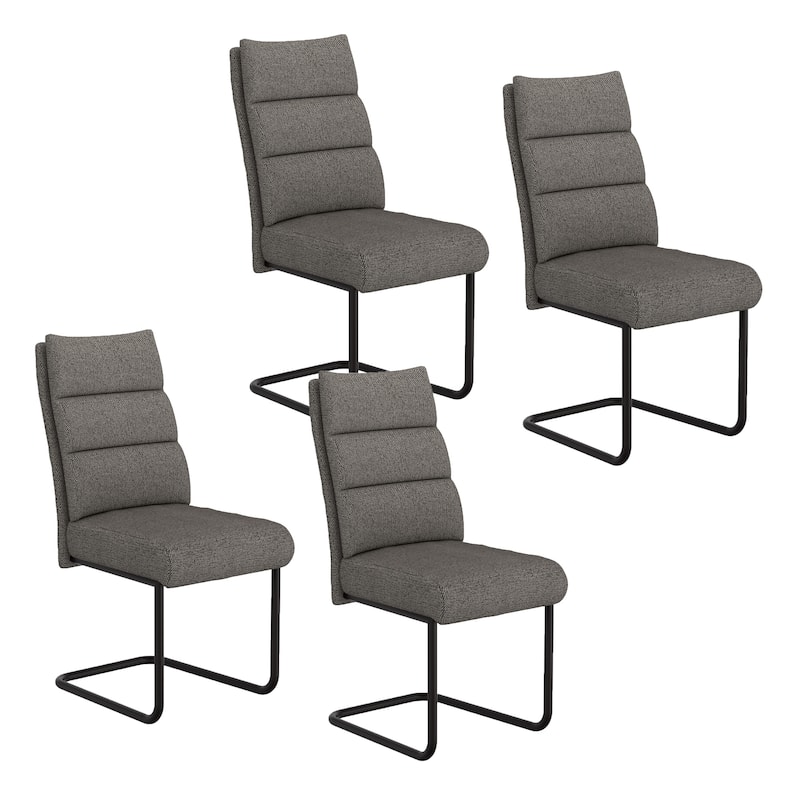 Modern Fabric & Metal Dining Chair, Set of 4