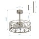 preview thumbnail 15 of 79, 20"/28" Modern 3/5/7-Blade Caged Crystal Ceiling Fan with Light Kit and Remote